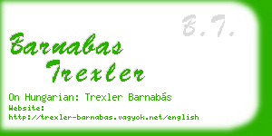 barnabas trexler business card